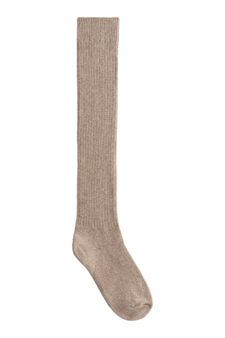 Chaussettes en cachemire et laine - Beige