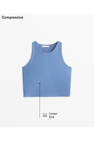 Crop top push-up - Bleu