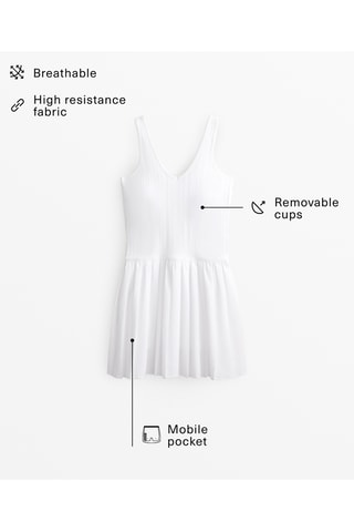 Robe patineuse push-up - Blanc
