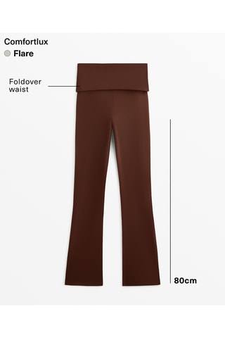 Pantalon flare - Marron