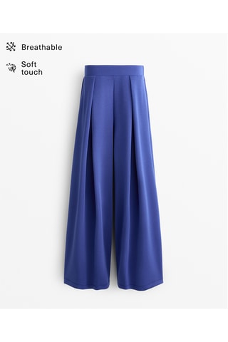 Pantalon wide legs - Bleu