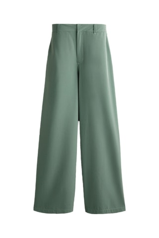 Pantalon wide legs - Vert