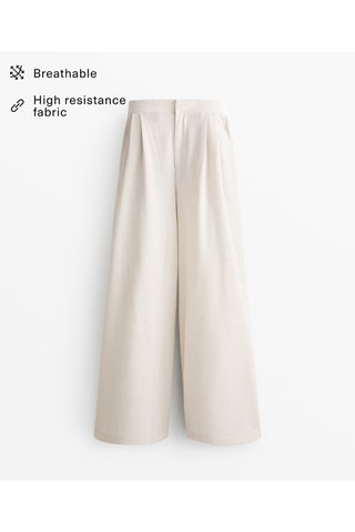 Pantalon wide legs - Beige