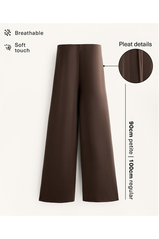 Pantalon wide legs - Marron