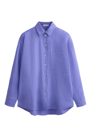 Chemise relaxed en lin - Violet