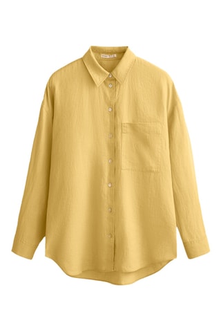 Linnen Blouse Relaxed Fit - Geel