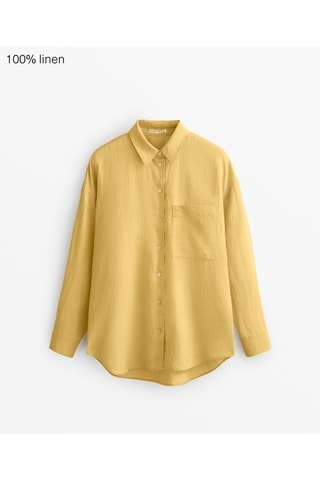 Linnen Blouse Relaxed Fit - Geel
