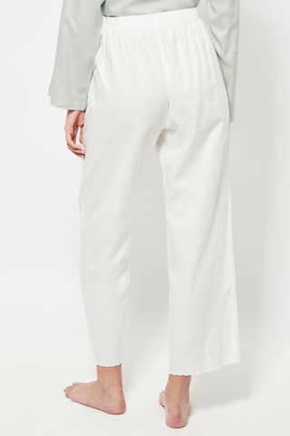 Pantalon de pyjama taille haute - Blanc