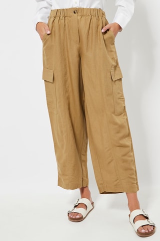 Pantalon straight cargo - Beige