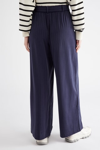 Pantalon taille haute - Bleu marine
