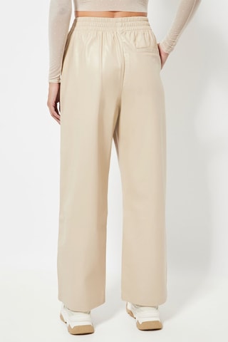 Pantalon taille haute - Beige
