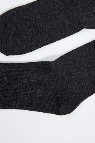 3 paires de chaussettes en laine et cachemire - Noir