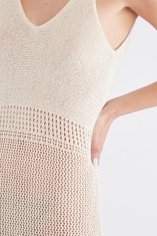 Robe de plage sans manches - Blanc