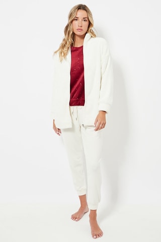 Veste de pyjama polaire - Blanc