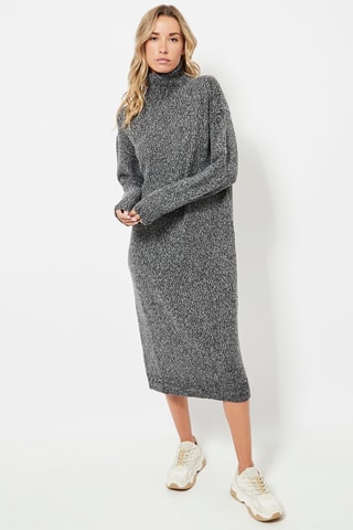 Robe pull - Noir chiné