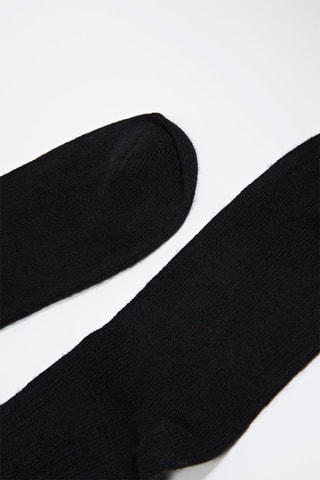 3 paires de chaussettes hautes en laine et cachemire - Noir
