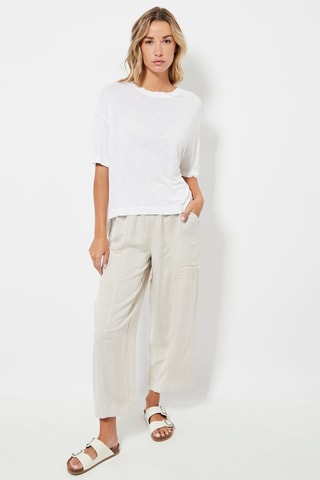 T-shirt en lin - Blanc