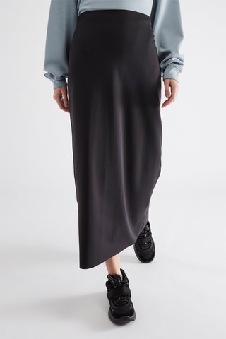 Jupe droite taille haute - Noir