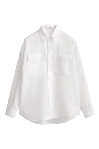 Chemisier en lin - Blanc