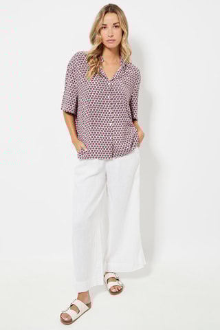 Pantalon straight en lin - Blanc