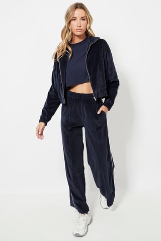 Veste en velours - Bleu marine