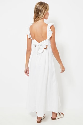 Robe longue en lin - Blanc