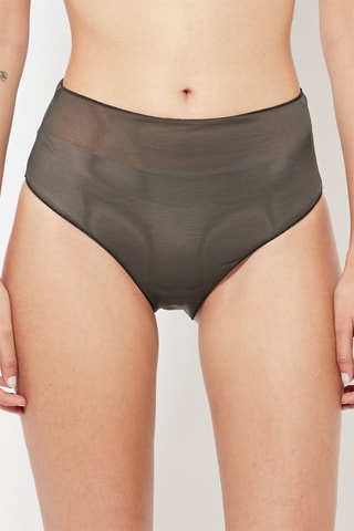 2 culottes taille haute - Vert et noir