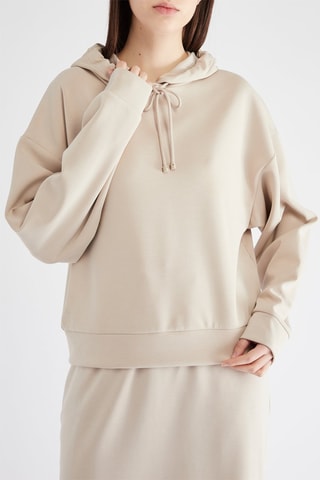 Sweat à capuche - Ecru