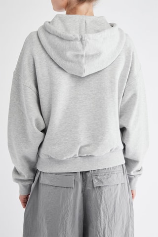 Sweat à capuche - Gris clair chiné