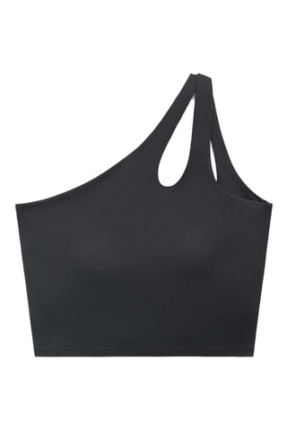 Crop top asymétrique - Noir