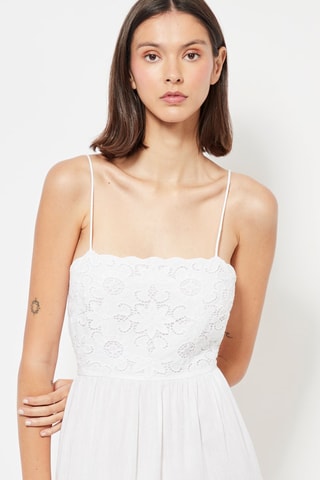 Robe longue en lin - Blanc