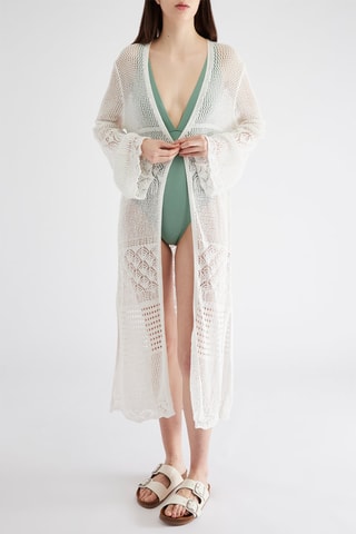 Kimono de plage - Blanc