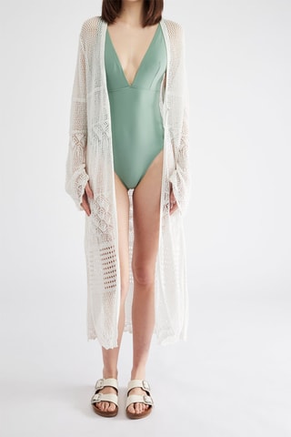 Kimono de plage - Blanc