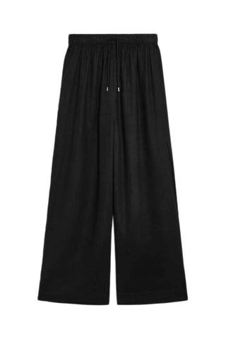 Pantalon palazzo en lin - Noir
