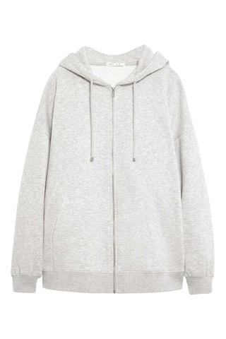 Sweat à capuche - Gris clair chiné