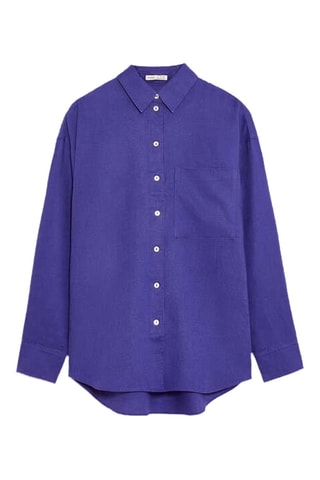 Chemise relaxed en lin - Violet