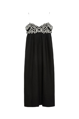 Robe longue en lin - Noir