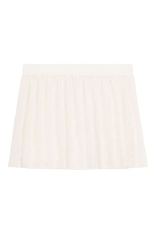 Jupe plissée taille haute - Ecru