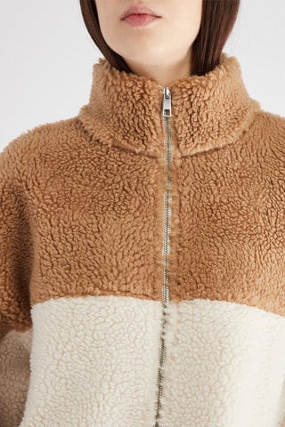 Veste - Blanc et marron