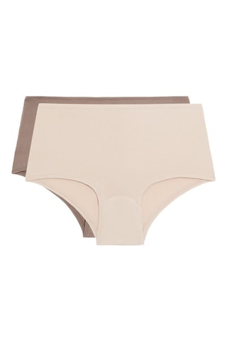 2 shortys - Taupe et beige