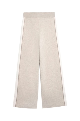 Pantalon wide legs - Beige chiné