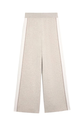 Pantalon wide legs - Beige chiné