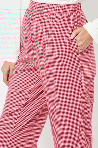 Pantalon de pyjama taille haute - Rouge
