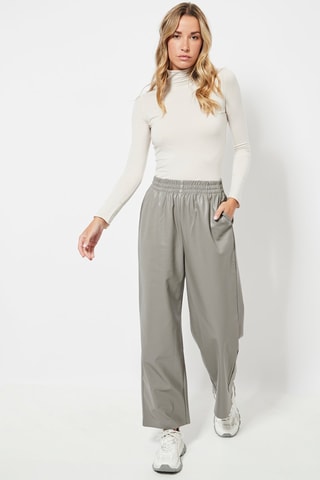 Pantalon taille haute - Gris clair