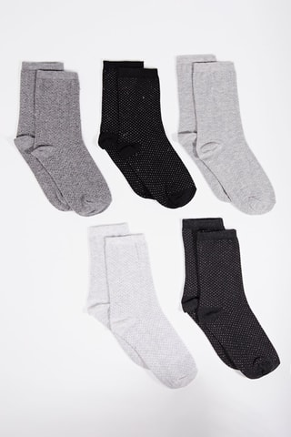5 paires de chaussettes - Gris et noir