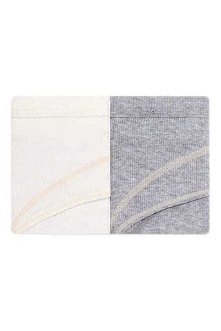 2 culottes - Blanc et gris chiné