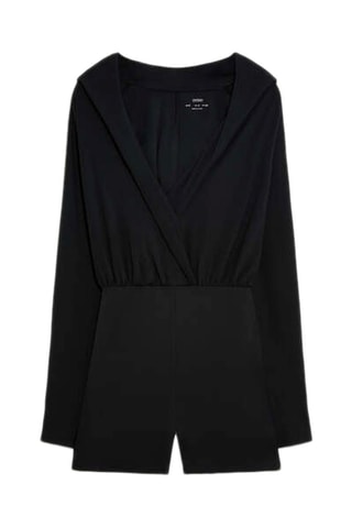 Combishort à capuche - Noir