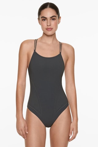 Maillot 1 pièce - Gris foncé