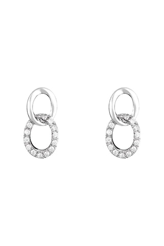 Pendientes Forever Linked - Oro blanco y diamantes
