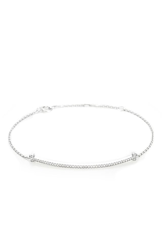 Pulsera Ligne de Diamants - Oro blanco y diamantes